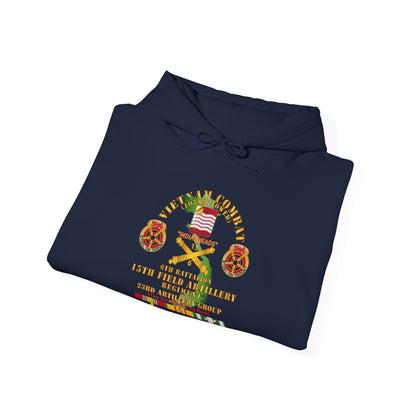 Unisex Heavy Blend™ Hooded Sweatshirt - Army - Vietnam Combat Vet - 6th Bn 15th Artillery - 23rd Artillery Group w105mm