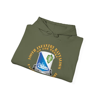Unisex Heavy Blend™ Hooded Sweatshirt - Army - 100th Infantry Battalion - DUI - Go for Broke X 300