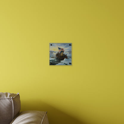 Acrylic Wall Art Panel - Washington Crossing the Delaware duing the Revolutionary War