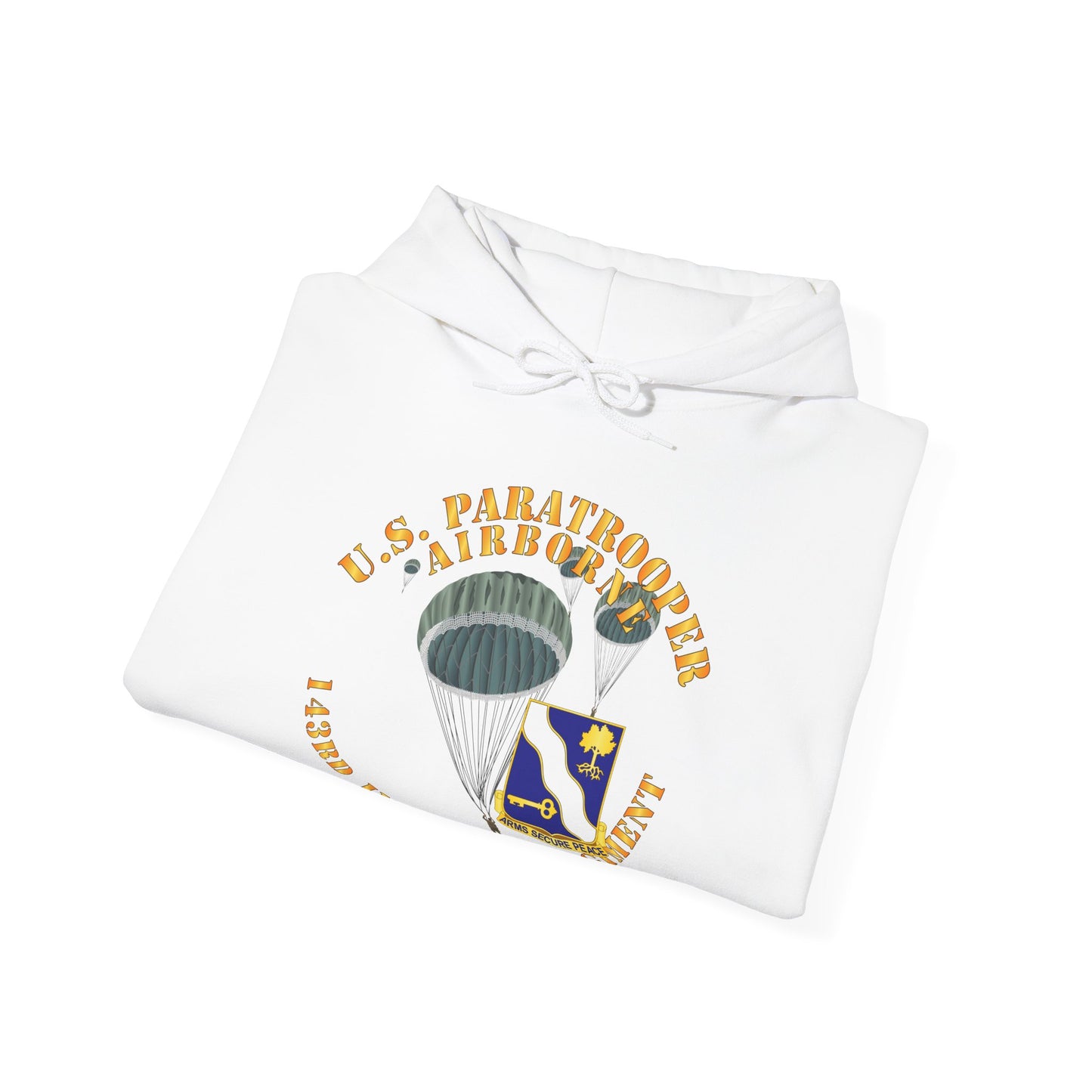 Unisex Heavy Blend™ Hooded Sweatshirt - Army - US Paratrooper - 143rd Infantry Regiment X 300
