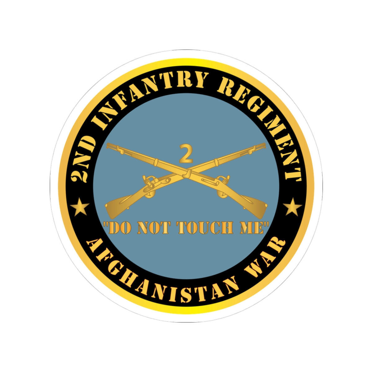 Kiss-Cut Stickers - Army - 2nd  Infantry Regiment Branch - Do Not Touch Me - Afghanistan War