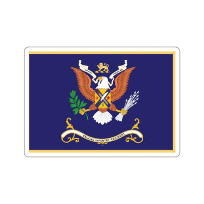 Kiss-Cut Stickers - Army - Regimental Colors - 2nd Infantry Regiment  - DO NOT TOUCH ME-1 - Flag w Fringe X 300