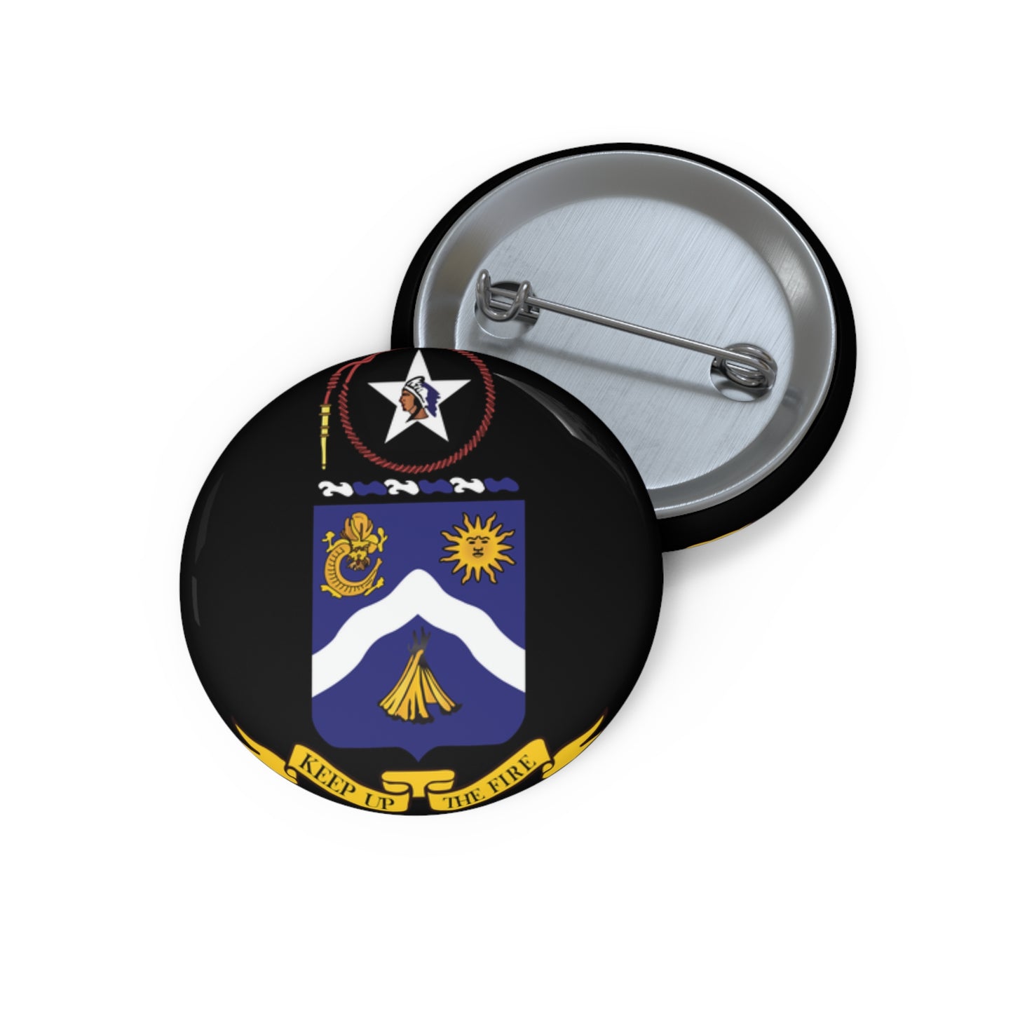 Custom Pin Buttons - COA - 9th Infantry Regiment