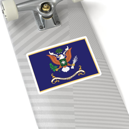 Kiss-Cut Stickers - Army - Regimental Colors - 4th Infantry Regiment  - NOLI ME TANGERE - Flag w Fringe X 300