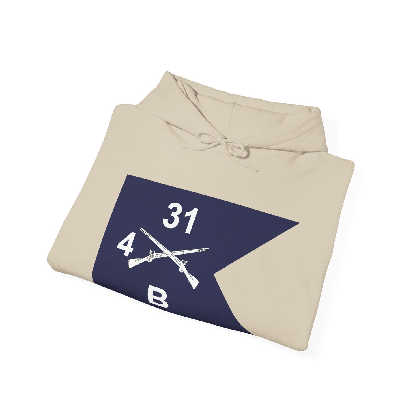 Unisex Heavy Blend™ Hooded Sweatshirt - Army - Bravo Company, 4th Battalion, 31st Infantry Regiment - Guidon X 300