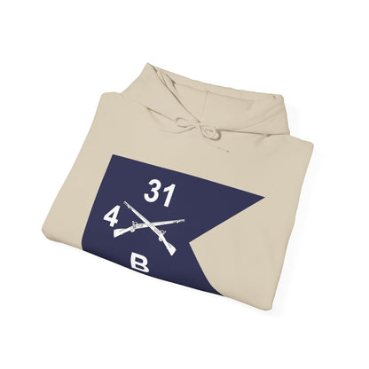Unisex Heavy Blend™ Hooded Sweatshirt - Army - Bravo Company, 4th Battalion, 31st Infantry Regiment - Guidon X 300