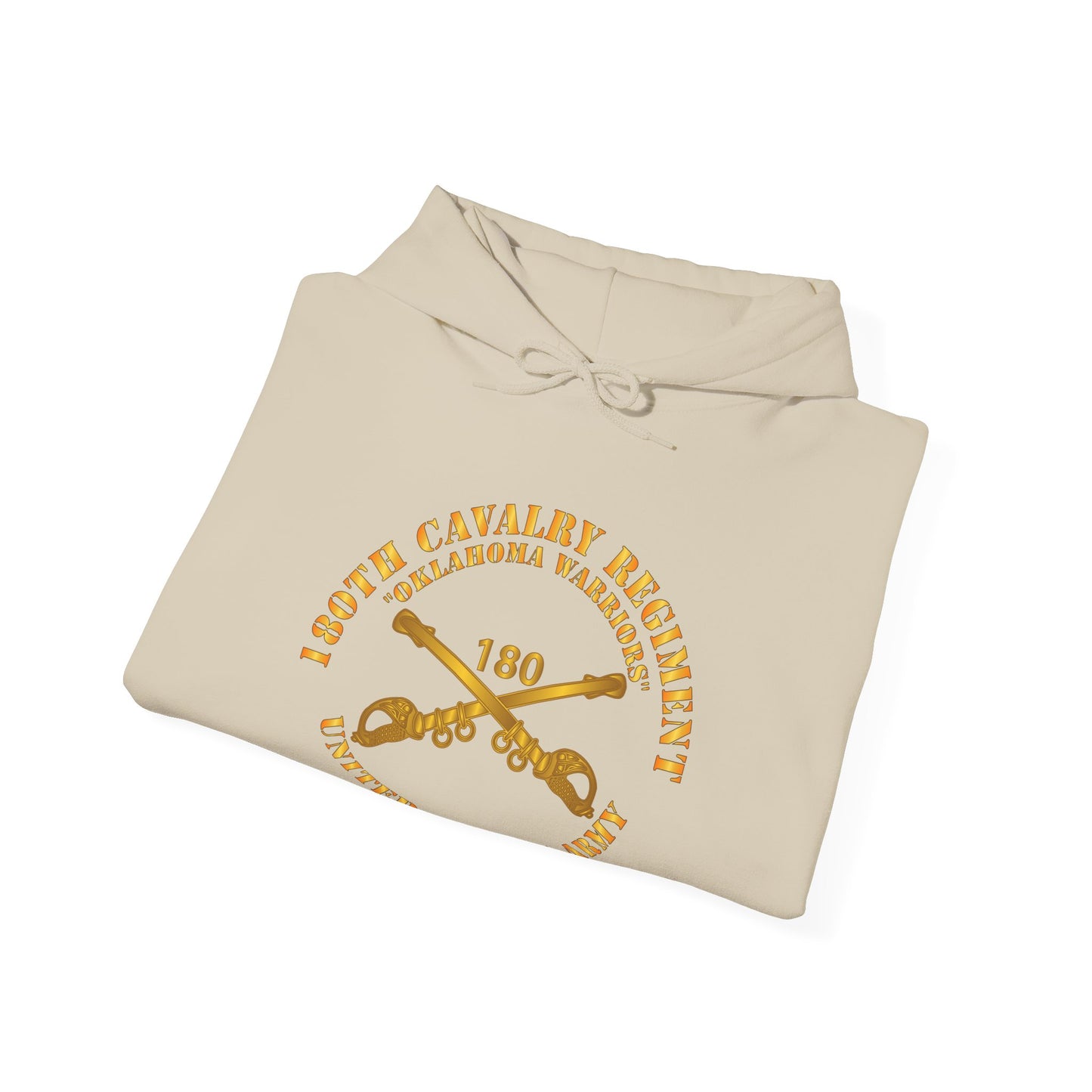 Unisex Heavy Blend™ Hooded Sweatshirt - Army - 180th Cavalry Regiment Branch - Oklahoma Warriors - US Army X 300