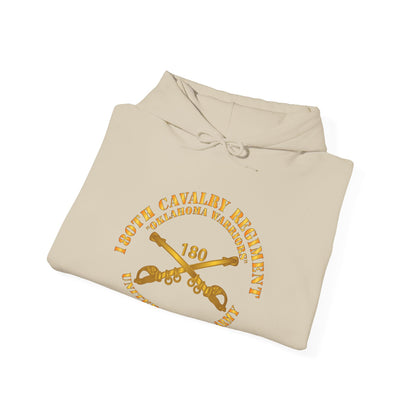 Unisex Heavy Blend™ Hooded Sweatshirt - Army - 180th Cavalry Regiment Branch - Oklahoma Warriors - US Army X 300