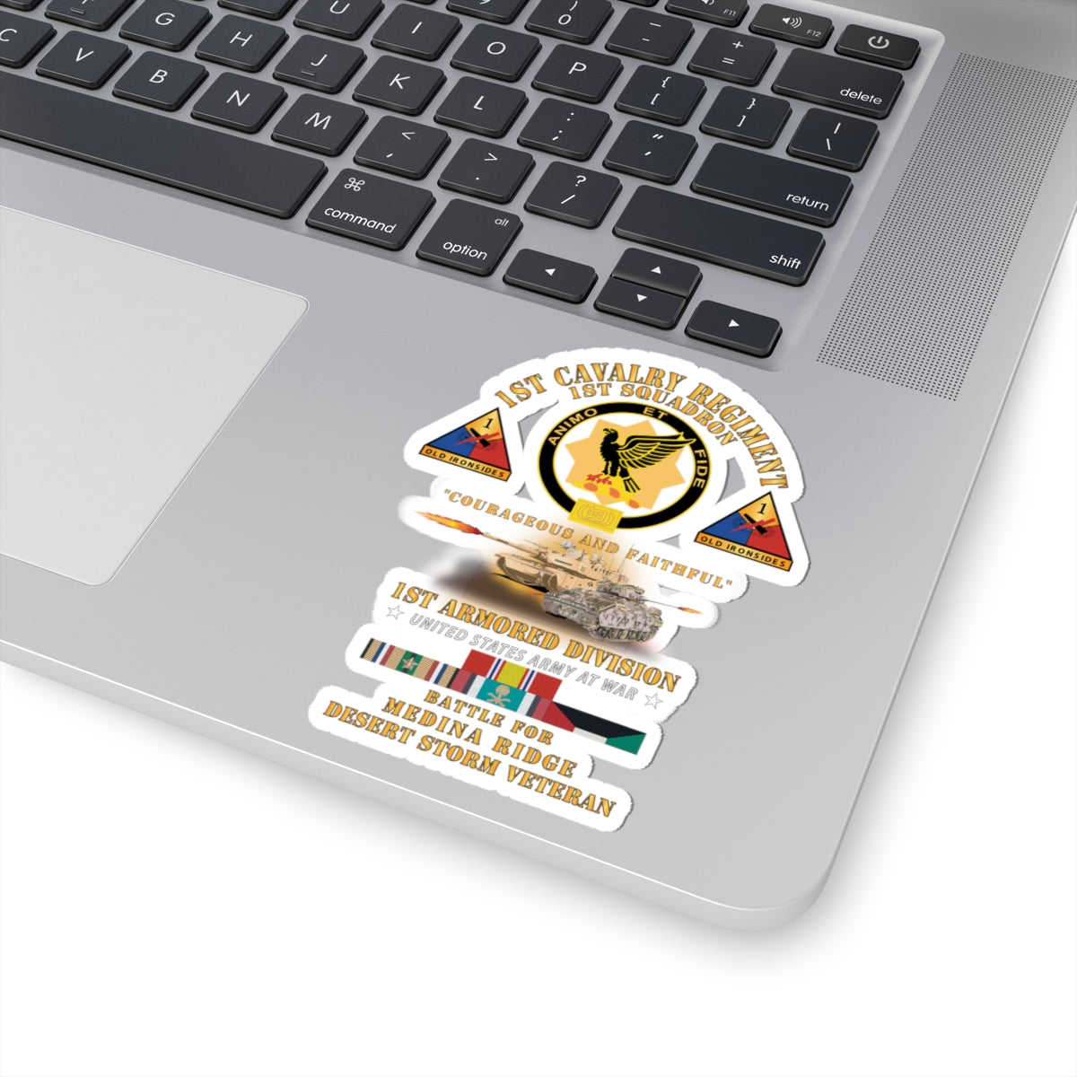 Kiss-Cut Stickers - Army - 1st Squadron 1st Cavalry Regiment - 1st AD - Battle Medina Ridge w M1 - M2 - D