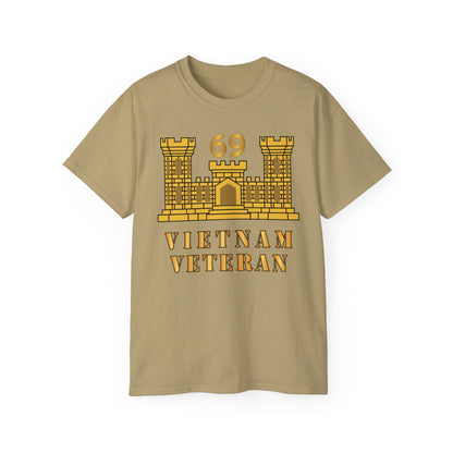 Unisex Ultra Cotton Tee - Army - 69th Engineer Battalion - ENG Branch - Vietnam Veteran X 300