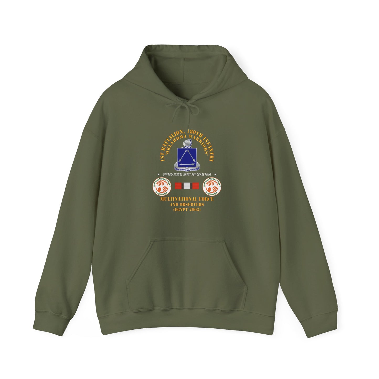 Unisex Heavy Blend™ Hooded Sweatshirt - Army - 1st Battalion, 180th Infantry Regiment -  MFO Egypt 2003 X 300