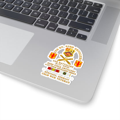 Kiss-Cut Stickers - Army - 2nd Bn 83rd Artillery - 41st FA Gp - Budingen Germany w COLD SVC