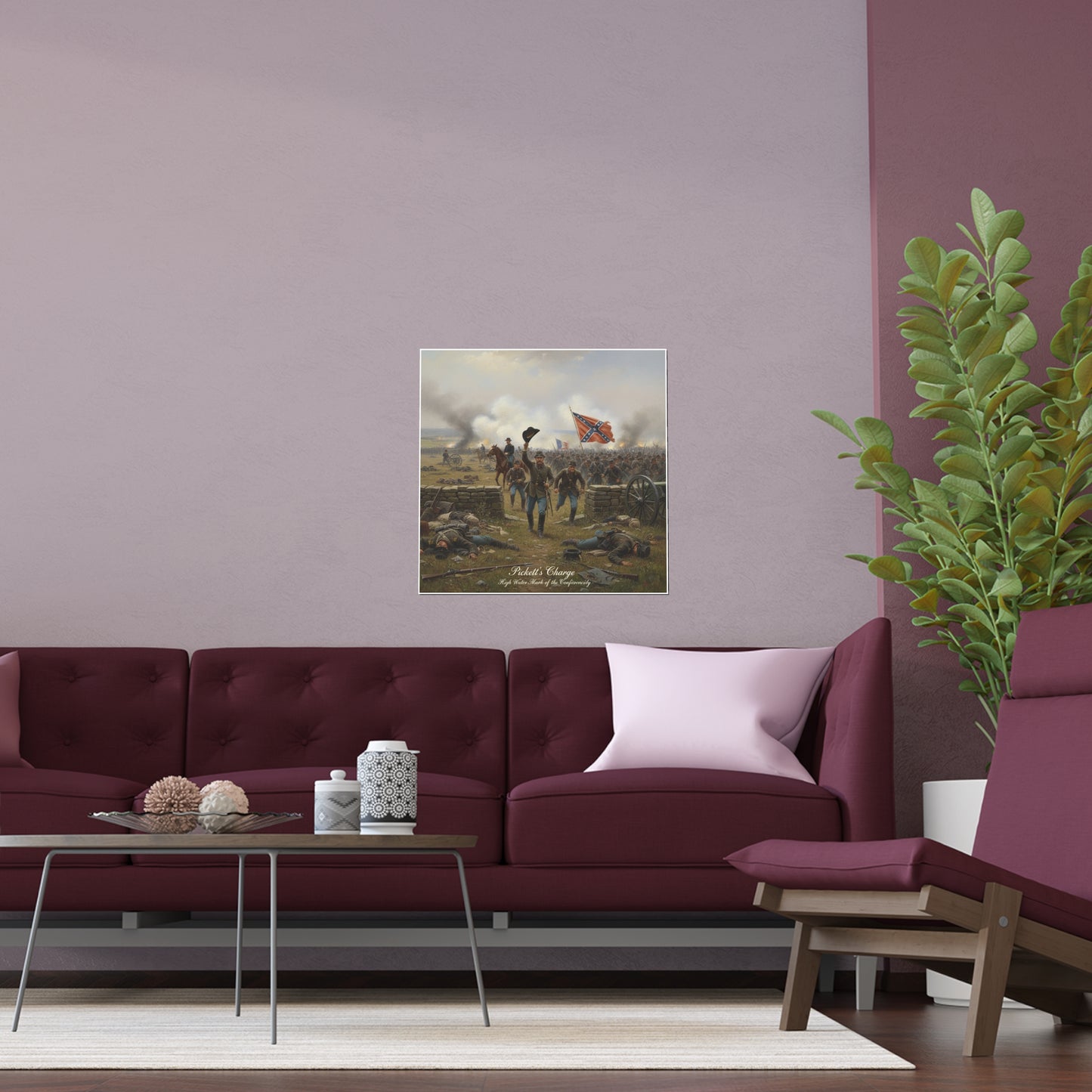 Indoor and Outdoor Silk Posters - Picketts Charge with Hat