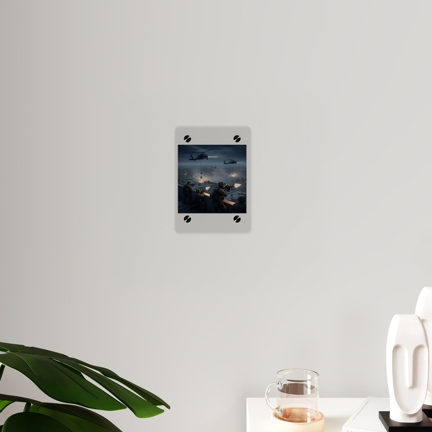 Acrylic Wall Art Panel - Night Air Assault by Army Rangers