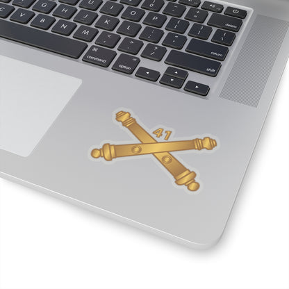 Kiss-Cut Stickers -  Army - 41st Artillery Regiment  w Branch X 300