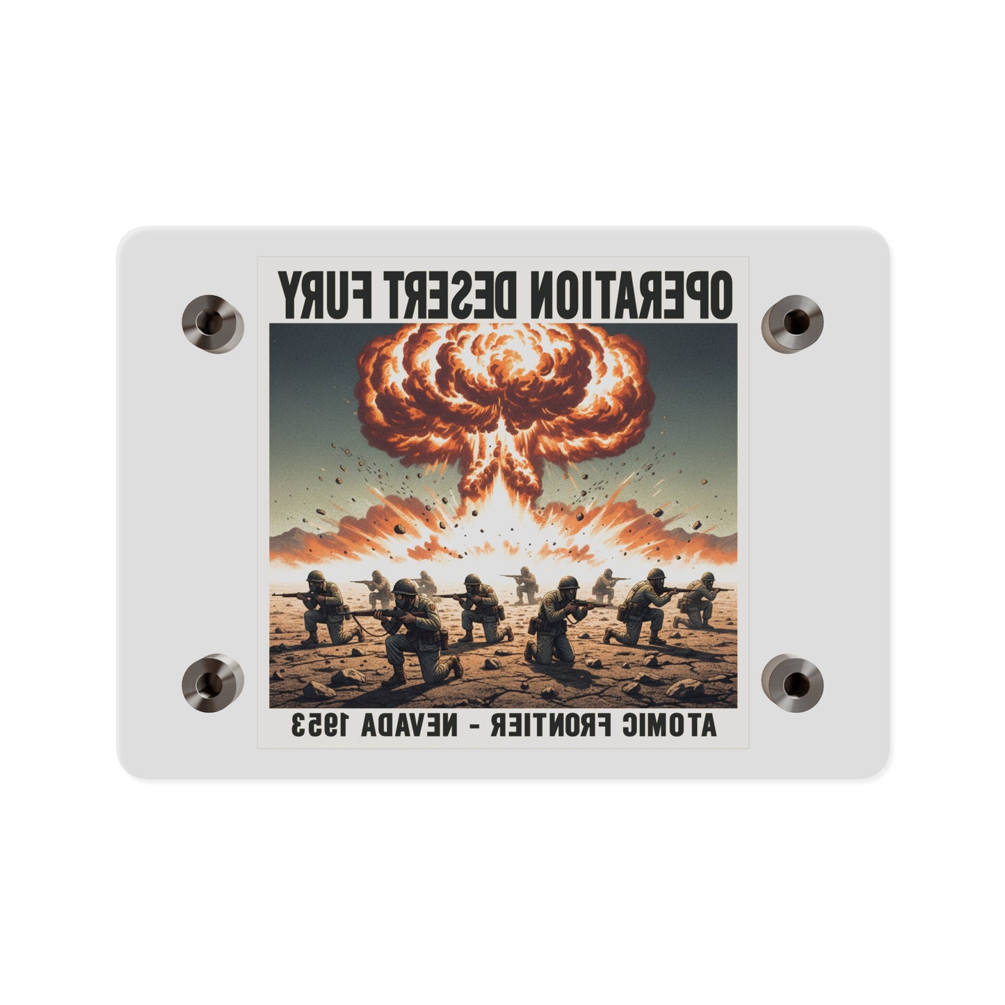 Acrylic Wall Art Panel - Atomic Testing in Nevada Desert Operation Fury