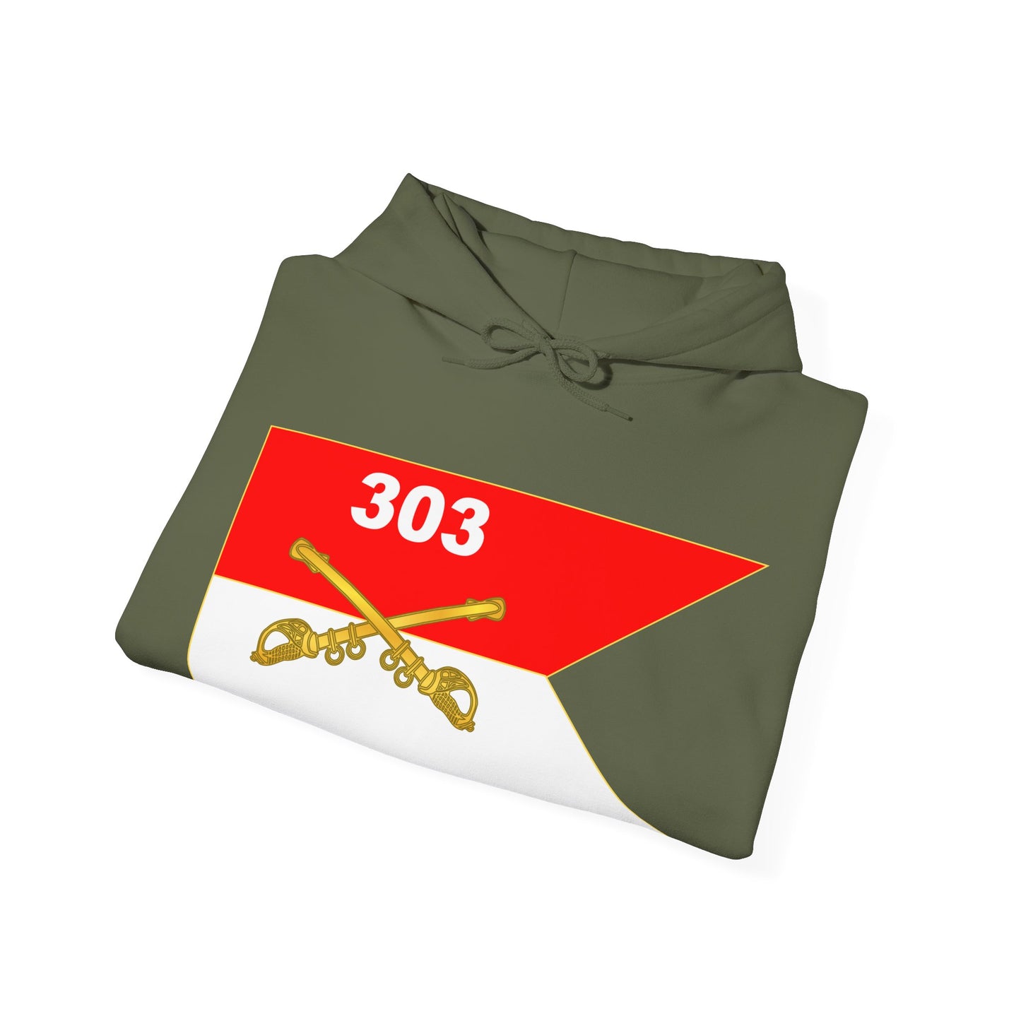 Unisex Heavy Blend™ Hooded Sweatshirt - Army - 303rd Armored Cavalry Regiment - Guidon