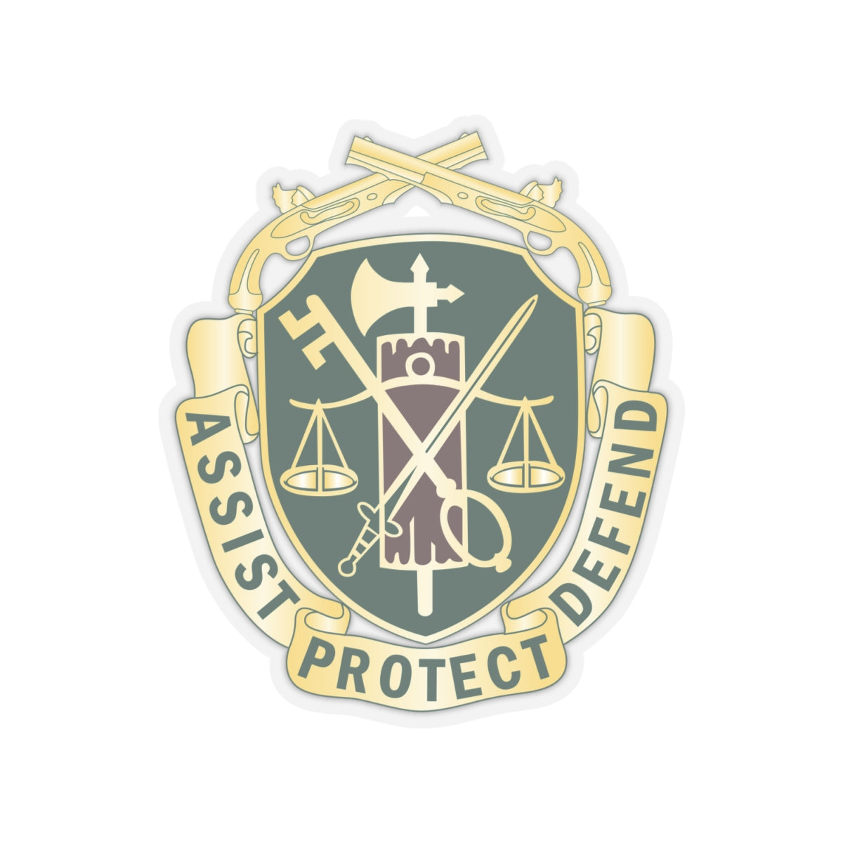 Kiss-Cut Stickers - Military Police Corps Regimental DUI wo Txt