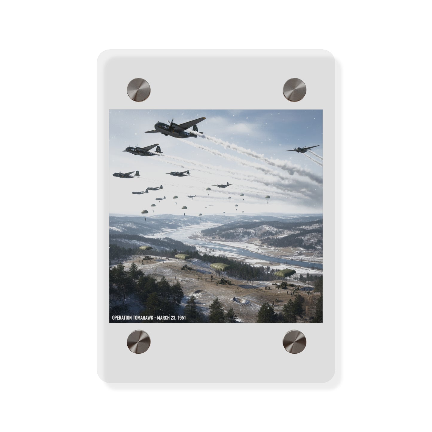 Acrylic Wall Art Panel - Operation Tomahawk - 187th Regimental Combat Team