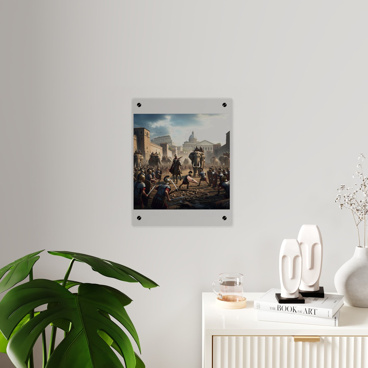 Acrylic Wall Art Panel - Hannibal Battling the Roman Legions as he Enters Rome