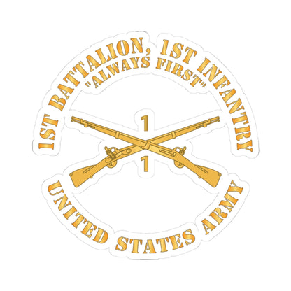Kiss-Cut Stickers - Army - 1st Battalion, 1st Infantry Regiment Branch - Always First - US Army X 300