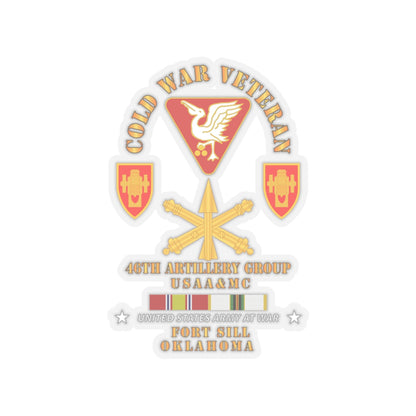 Kiss-Cut Stickers - Army - Cold War Vet - 46th Artillery Group - Fort Sill, OK - Missle Branch w COLD SVC