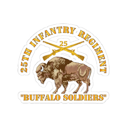 Kiss-Cut Stickers - Army - 25th Infantry Regiment - Buffalo Soldiers w 25th Inf Branch Insignia