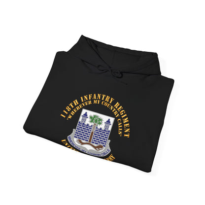 Unisex Heavy Blend™ Hooded Sweatshirt - Army -  118th Infantry Regiment - Wherever My Country Calls - US Army X 300