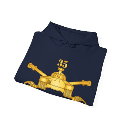 Unisex Heavy Blend™ Hooded Sweatshirt - Army -  35th Armor - Armor Branch wo Txt X 300