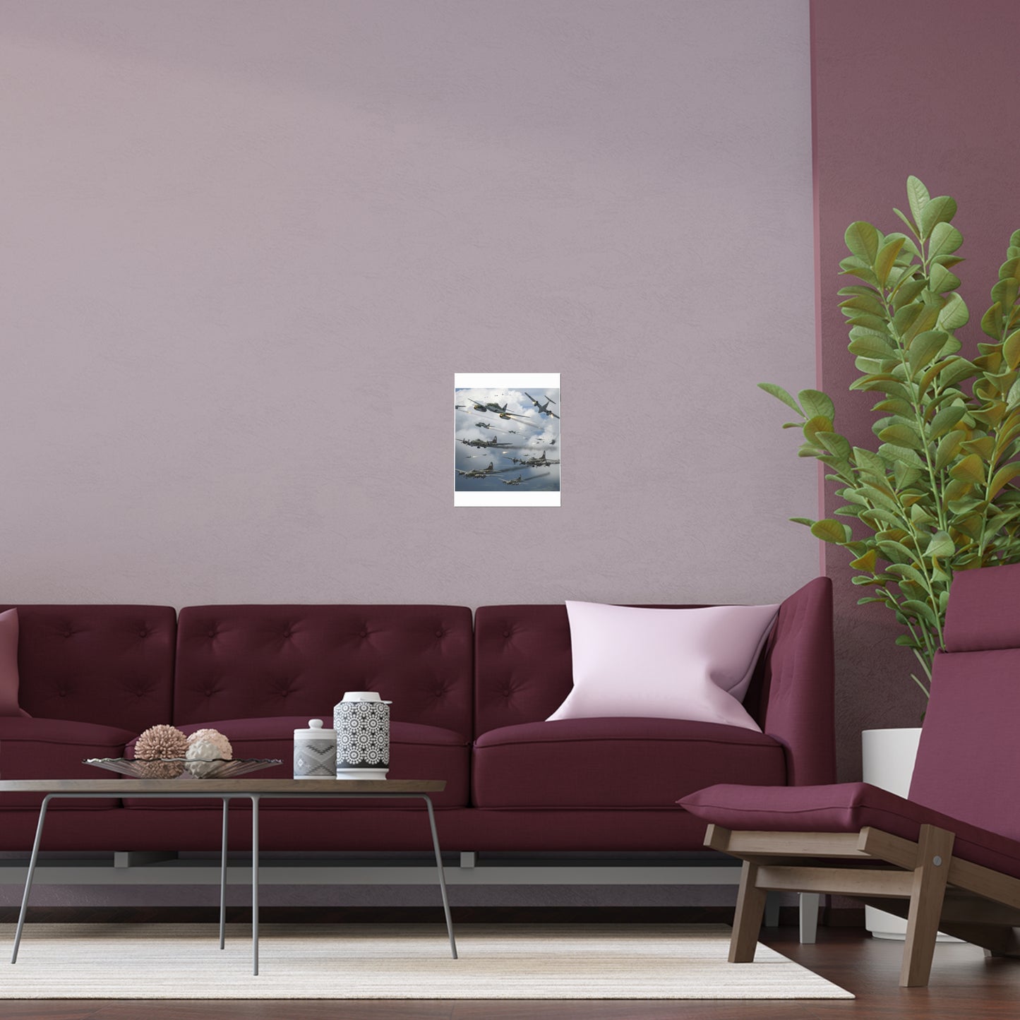 Indoor and Outdoor Silk Posters - German jet fighters attacking US bombing formations