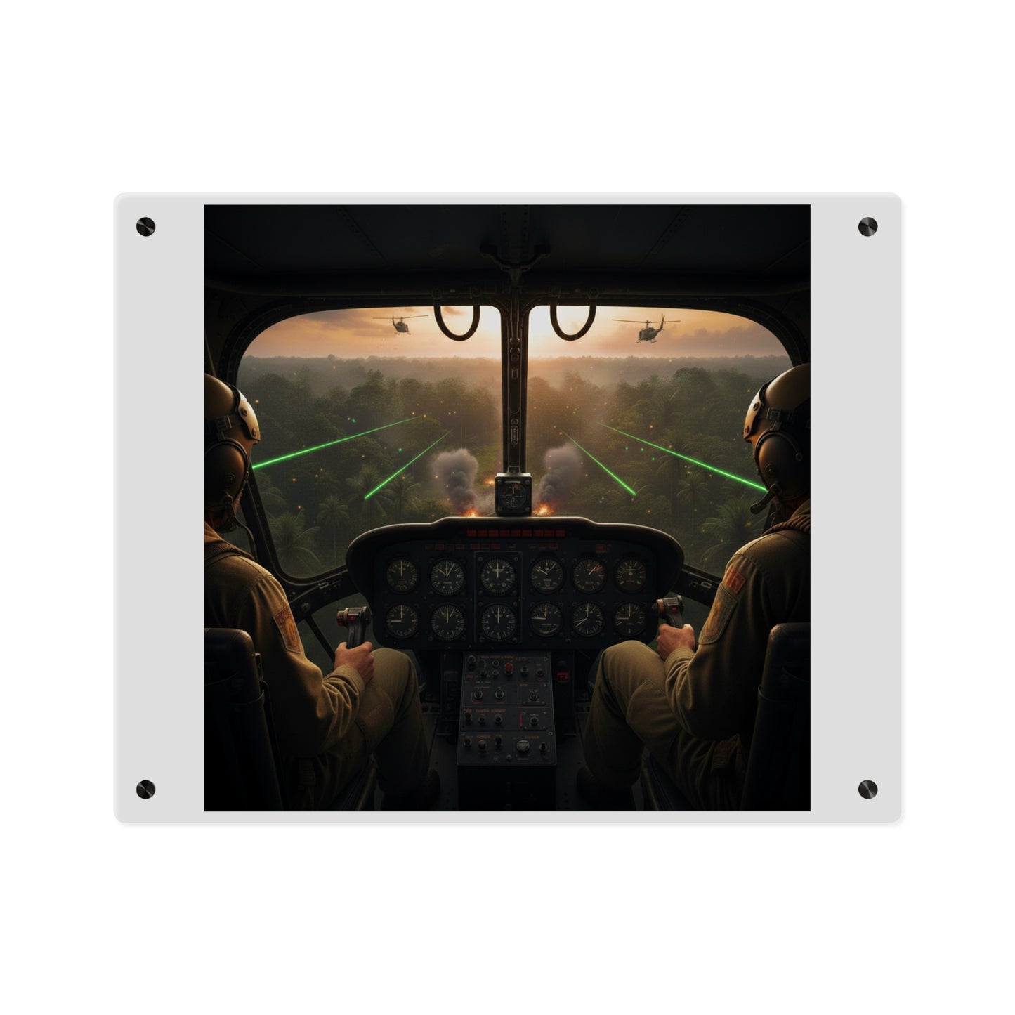 Acrylic Wall Art Panel - Pilots View Hot LZ - Vietnam