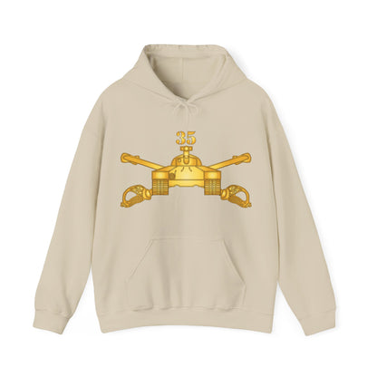 Unisex Heavy Blend™ Hooded Sweatshirt - Army -  35th Armor - Armor Branch wo Txt X 300