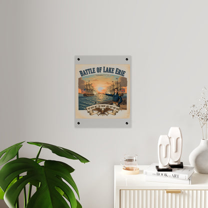 Acrylic Wall Art Panel - During the War of 1812, Commandant Perry’s American freshwater fleet takes on the Royal Navy in the Battle of Lake Erie