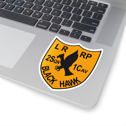 Kiss-Cut Stickers - Army - 2nd Squadron, 1st Cav Regt  LRRP - Black Hawk