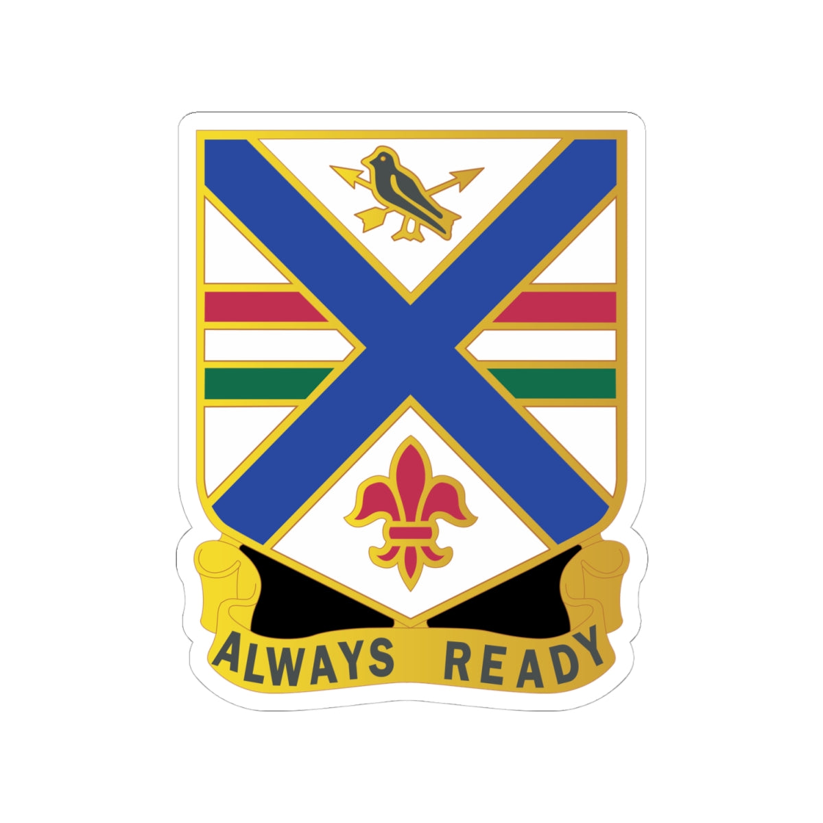 Kiss-Cut Stickers - 130th Infantry Regiment - DUI wo Txt