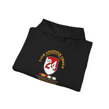 Unisex Heavy Blend™ Hooded Sweatshirt - 24th Engineer Group (Construction) - Kaiserslautern, Germany 1954 - 1972- w COLD WAR SVC X 300