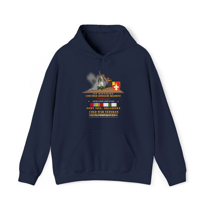 Unisex Heavy Blend™ Hooded Sweatshirt - Army -  1st Bn, 12th FAR, Ft Sill, OK, MGM 52 - Lance - COLD X 300