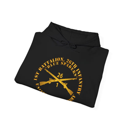 Unisex Heavy Blend™ Hooded Sweatshirt - Army - 1st Bn 26th Infantry Regiment - Blue Spaders w Infantry Br X 300