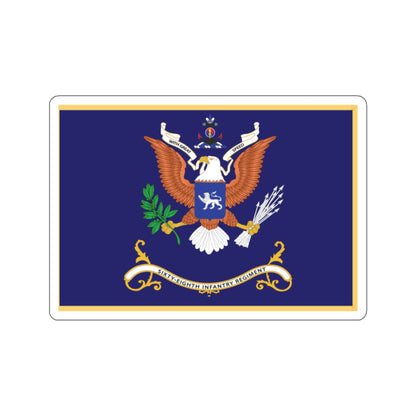 Kiss-Cut Stickers - Army - Regimental Colors - 68th Infantry Regiment  - WITH GREAT SPEED Flag w Fringe X 300