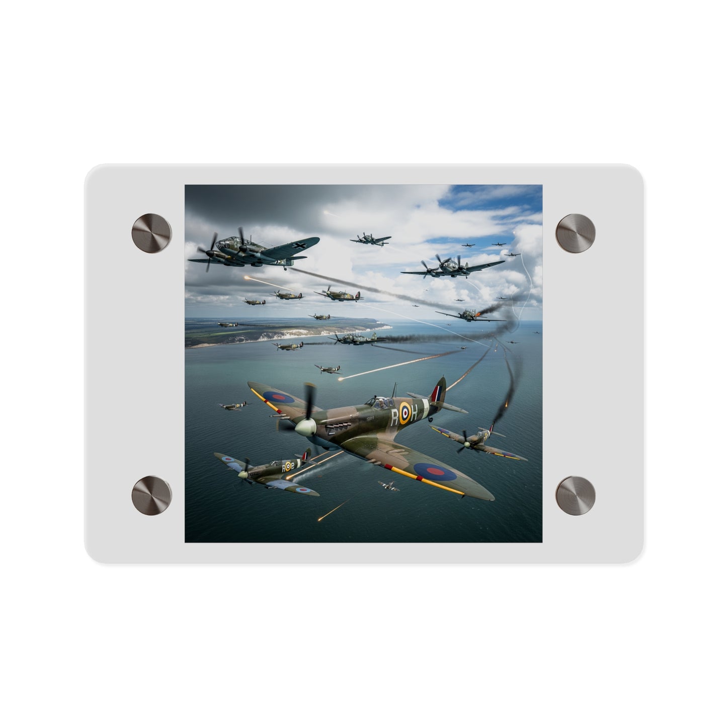 Acrylic Wall Art Panel - British and German aircraft during the Battle of Britain