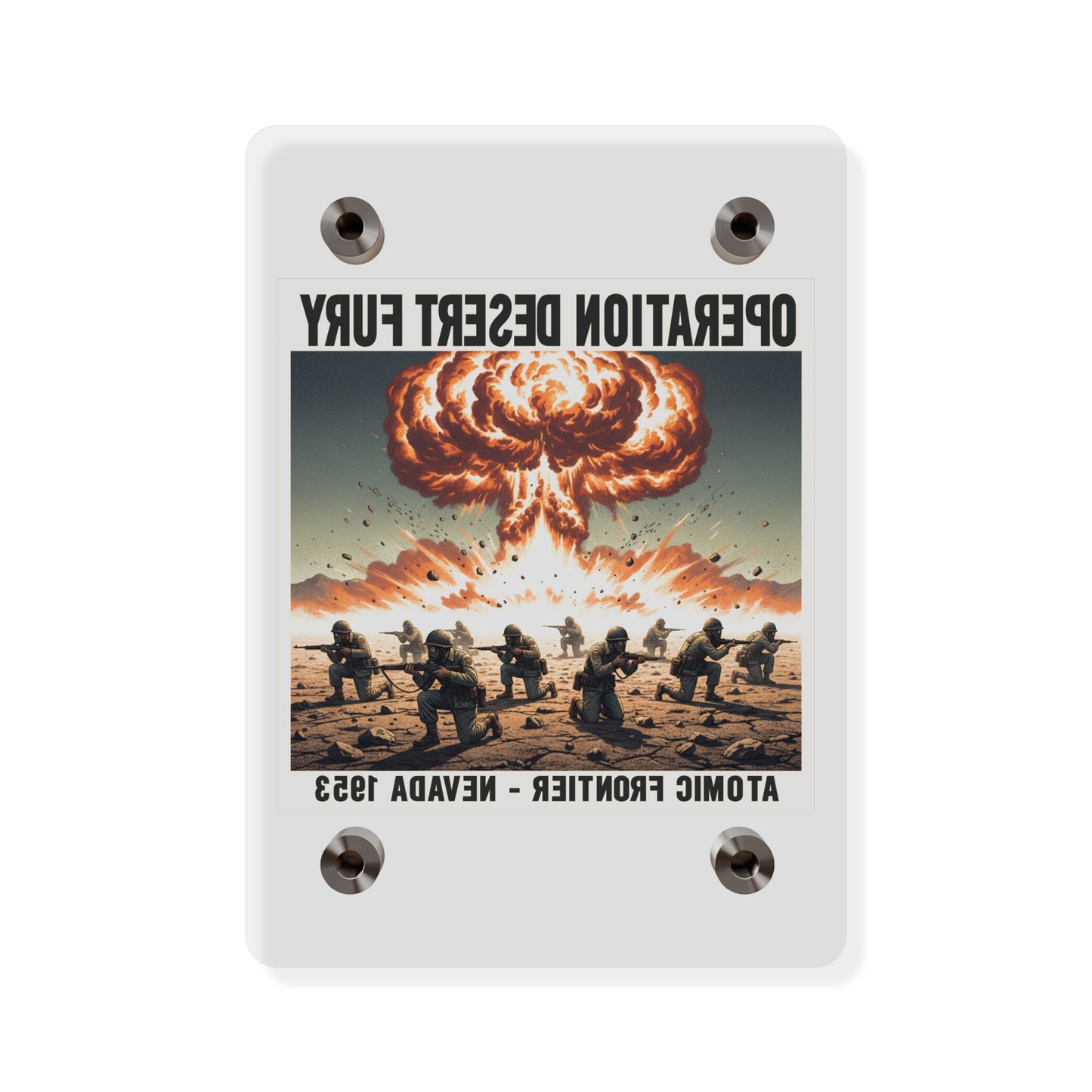 Acrylic Wall Art Panel - Atomic Testing in Nevada Desert Operation Fury