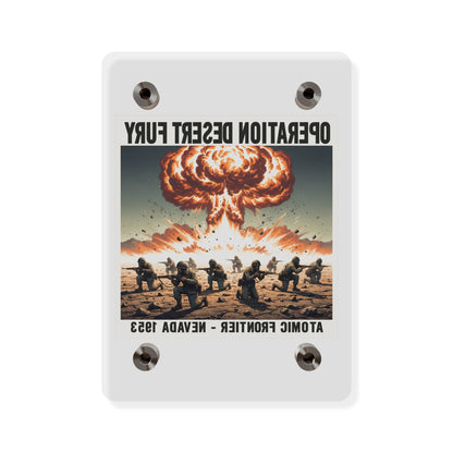 Acrylic Wall Art Panel - Atomic Testing in Nevada Desert Operation Fury
