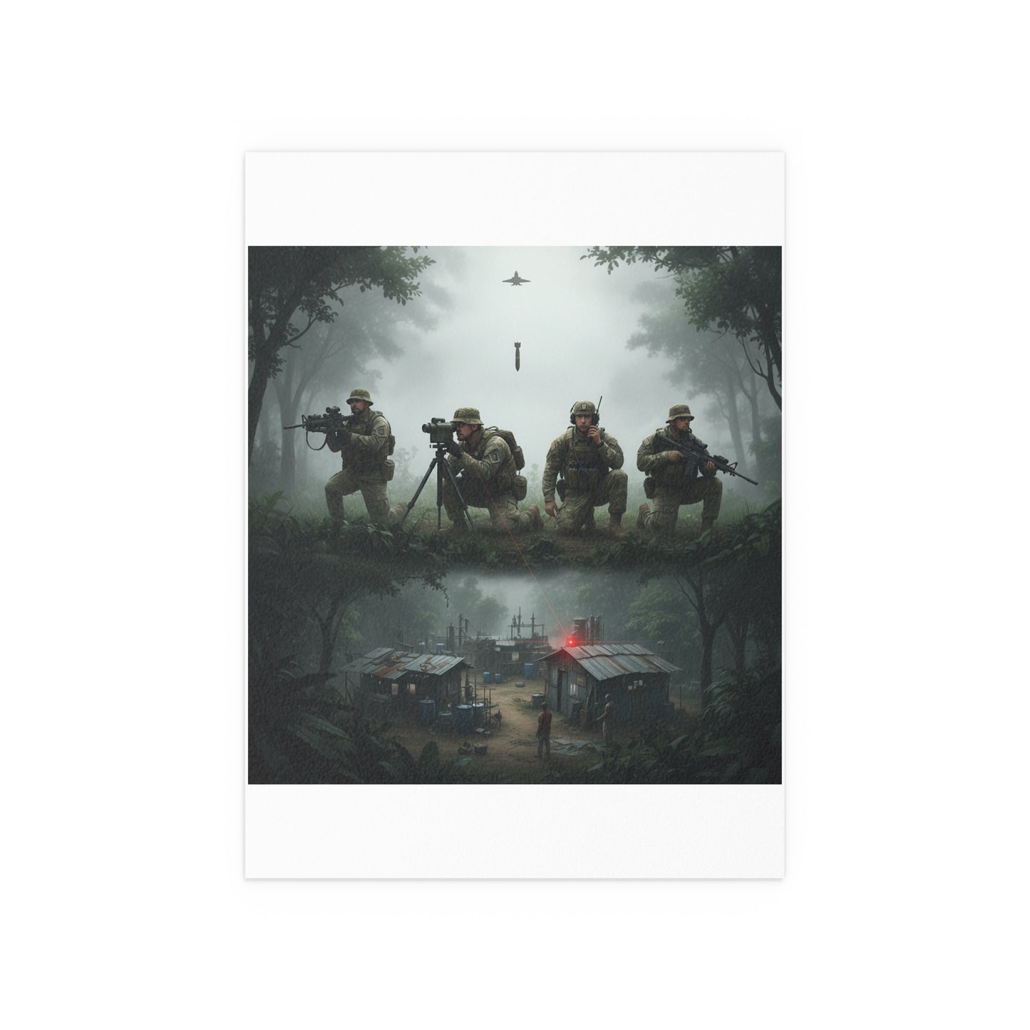 Indoor and Outdoor Silk Posters - Jungle Drug Lab Destruction wo Explosions