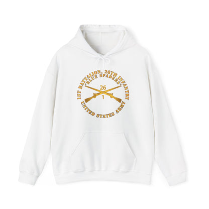 Unisex Heavy Blend™ Hooded Sweatshirt - Army - 1st Bn 26th Infantry Regiment - Blue Spaders w Infantry Br X 300