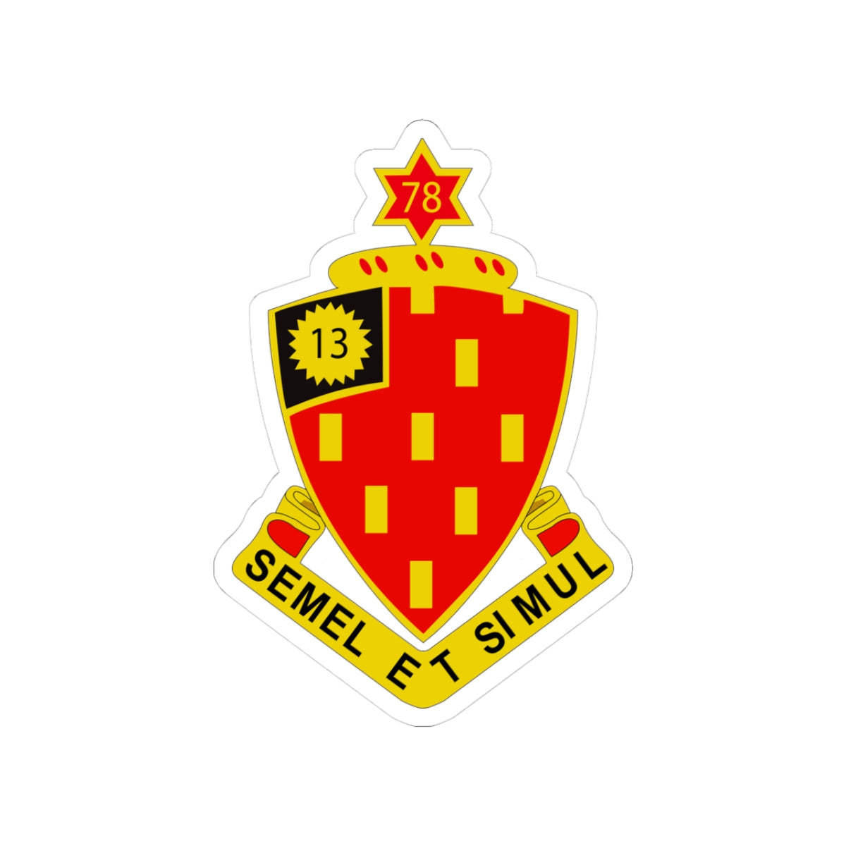 Kiss-Cut Stickers - Army - 78th Field Artillery Regiment wo Txt
