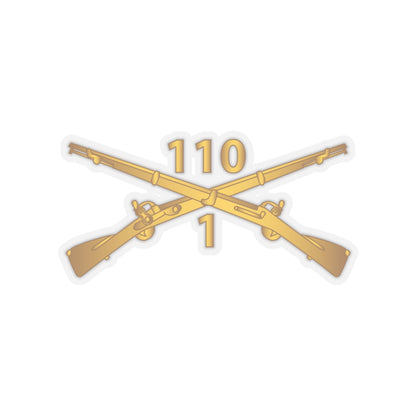 Kiss-Cut Stickers - Army -  1st Battalion, 110th Infantry Regiment - Inf Branch wo Txt X 300