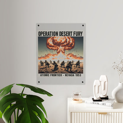 Acrylic Wall Art Panel - Atomic Testing in Nevada Desert Operation Fury