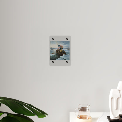 Acrylic Wall Art Panel - Washington Crossing the Delaware duing the Revolutionary War