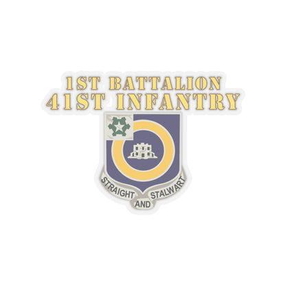 Kiss-Cut Stickers - Army - 1st Bn 41st  Infantry - DUI X 300 - Hat