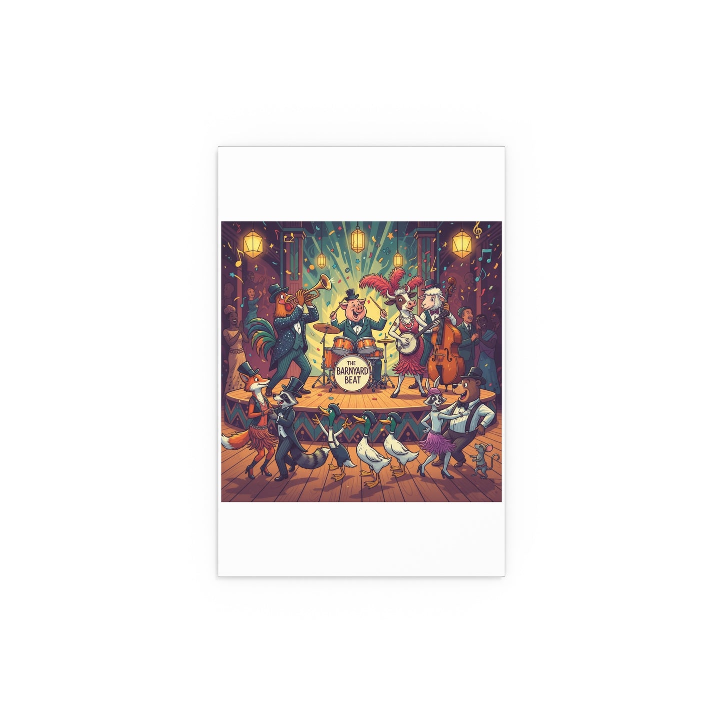 Indoor and Outdoor Silk Posters - Farm Band Dance